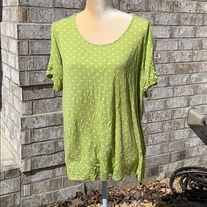 Lime green polka dot 2x shirt